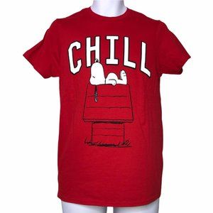 NWT Peanuts Snoopy Doghouse Chill Red T-Shirt S